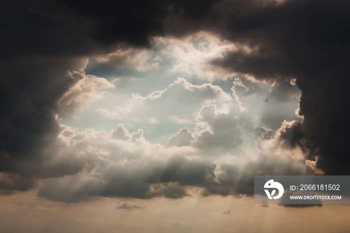 Dramatic Sky with storm cloud.