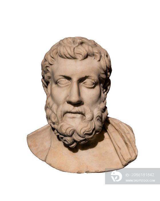 希腊哲学家兰普萨克的Metodorus（公元前331-278年）罗马半身像的复制品。