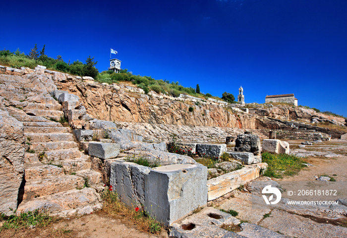 The Telesterion at the Archaeological site of Eleusis ( or  Elefsis) or  Elefsina , Attica, Greece.