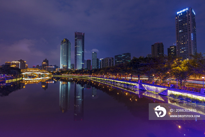 成都市安顺桥夜景