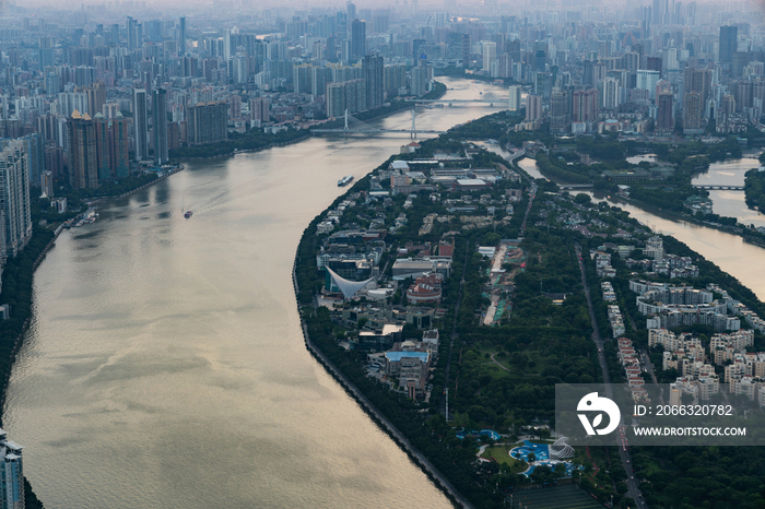 俯瞰广州城市全景