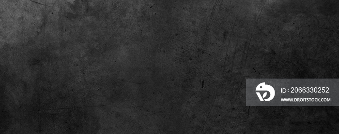 Dark black grunge texture concrete stone wall background