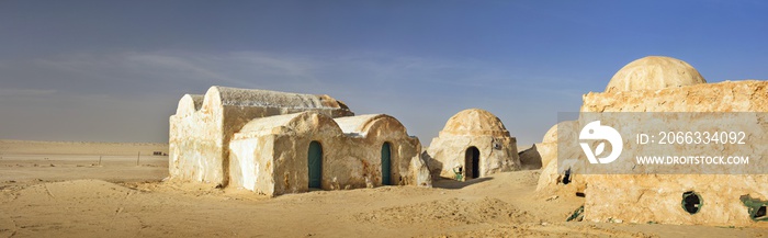 old arabian city in desert Sahara in Tunisia