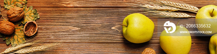 Linkedin banner for different professions with apples on a tree background