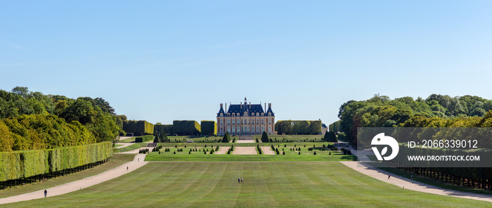 Chateau de Sceaux inside parc de Sceaux in summer - Hauts-de-Seine, France.