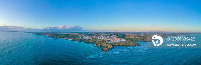 Aerial view of Porto Covo in Portugal