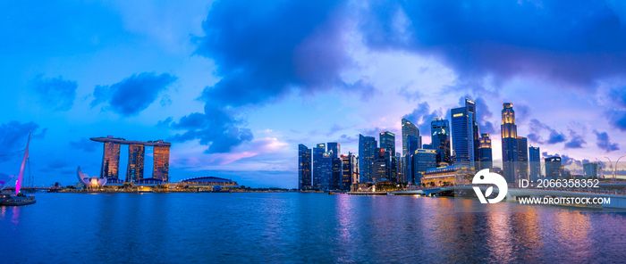 新加坡城市风夜景