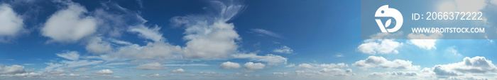 High Angle Panoramic View of Clouds over Town of England UK