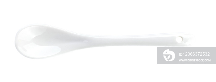 tea ceramic spoon on a white background, isolate. close-up