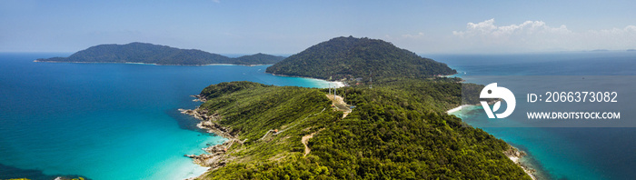 Beautiful panoramic view of Pulau Perhentian Kecil, island in Malaysia