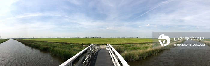 Bridge over a canal in Friesland