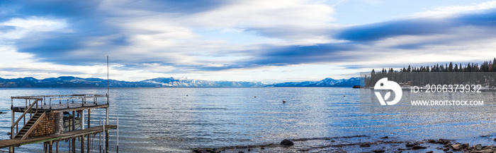 Panorama of Lake Tahoe - Winter