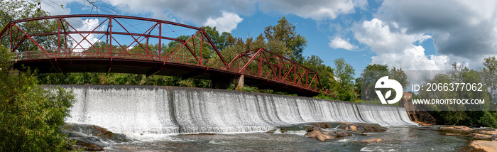 The dam and bridge at Glendale Shoals near Spartanburg, South Carolina