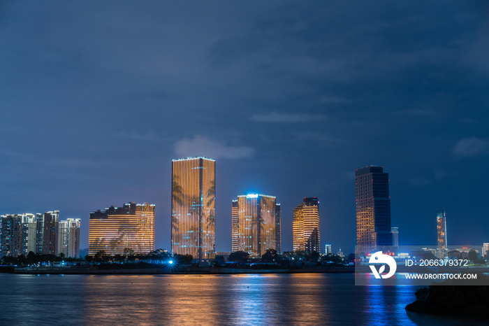 厦门海沧湖水秀公园夜景