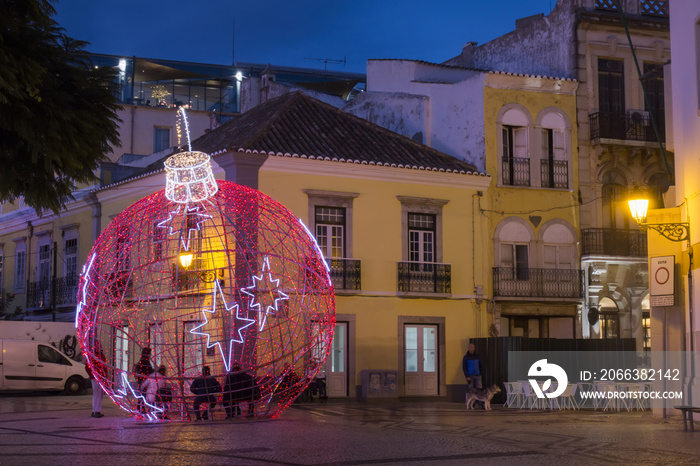 Christmas ball in Faro city