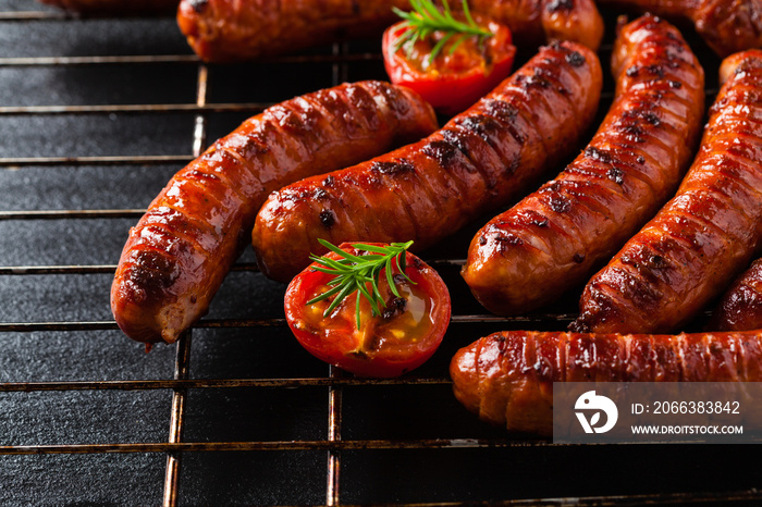 Grilled sausages