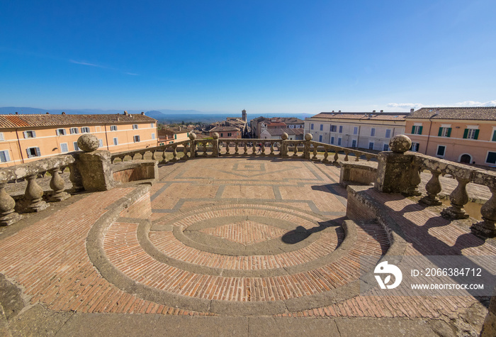 Caprarola, Italy - The historic center and Palazzo Farnese, an awesome ancient Villa with garden in 