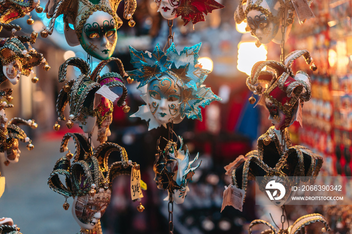 Small carnival masks, venetian souvenirs