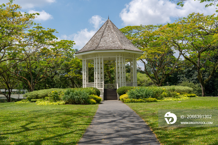 Band stand landmark at Singapore Botanic Garden