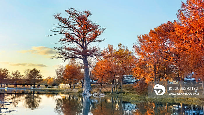 Fall Season on the Guadalupe River Kerrville, Texas..