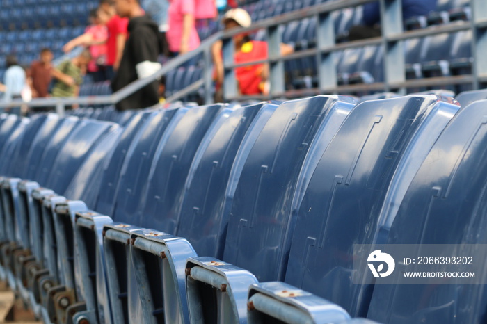 rows of seats in stadium