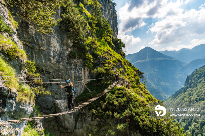 Greenstone via ferrata in Germany, Bavaria