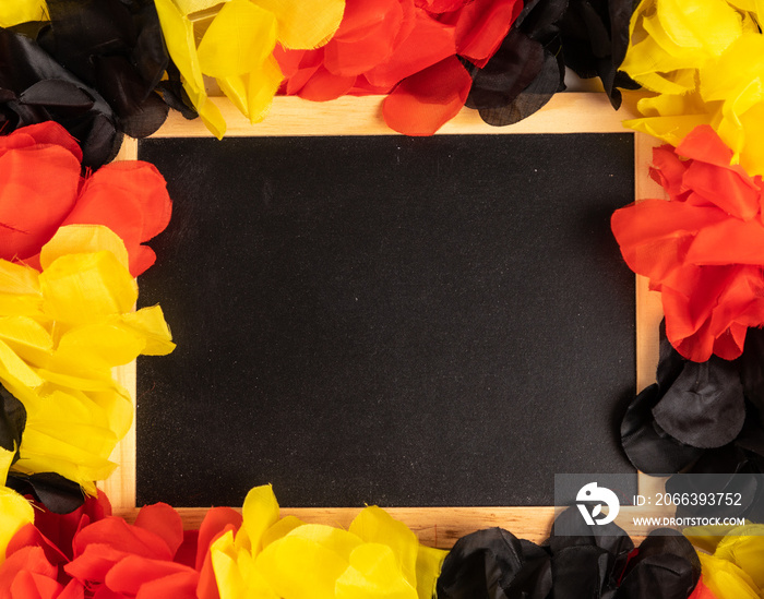 blackboard with german colors