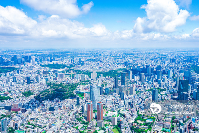 渋谷・青山・六本木・空撮写真