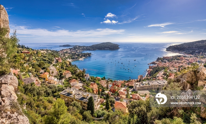 View of the bay of Villefranche-sur-mer, France