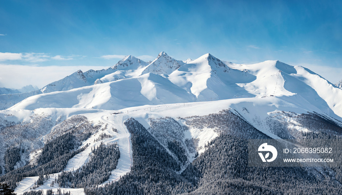 Panoramic view of the ski resort