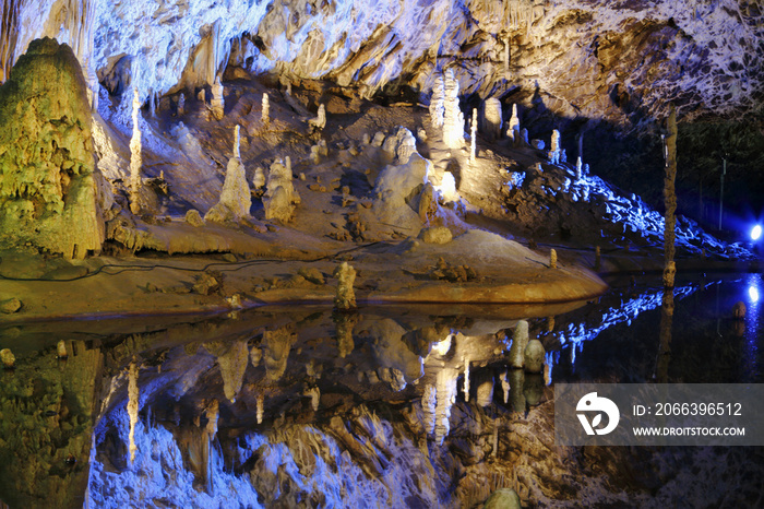 cave with many stalagmites and stalactites