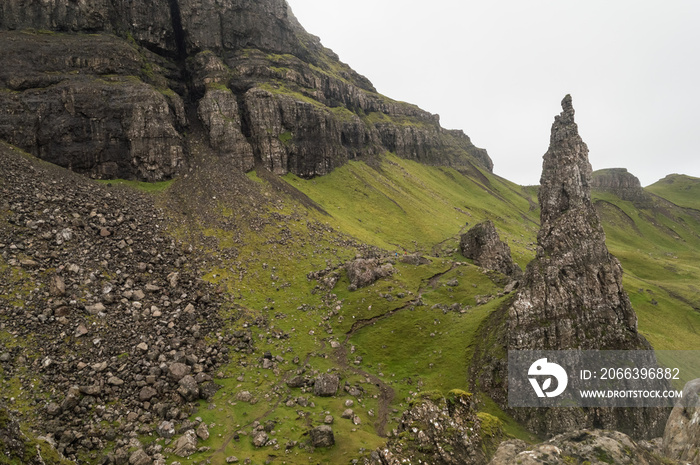 Old Man of Storr wild landscape, Isle of Skye, Scotland