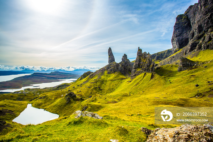 Old Man of Storr, Isle of Skye, Scotland. One of the famous places for hiking and sightseeing.