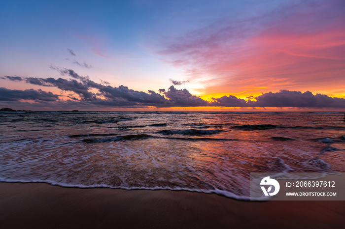 Sri Lanka zachód słońca ocean