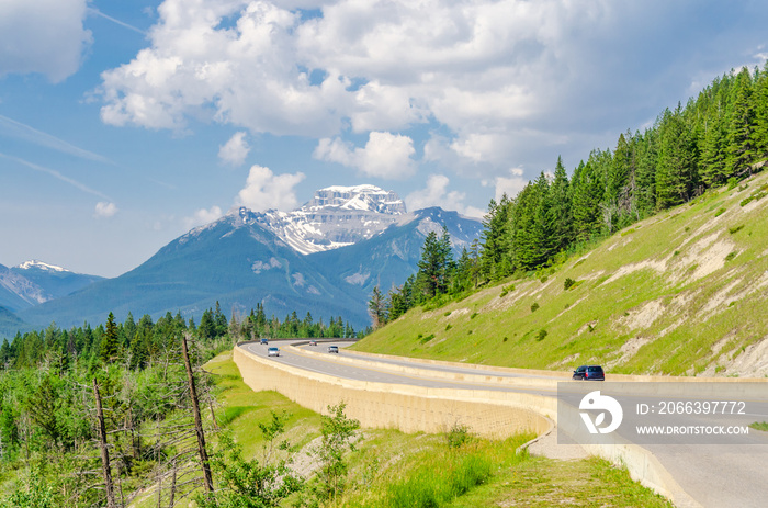 Mountain road in British Columbia, Canada.