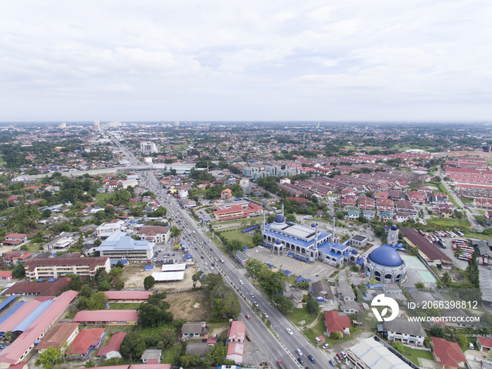 Sultan Ismail Petra Mosque and surruonding buildings located in Kota Bharu, kelantan, Malaysia