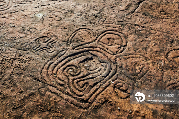 Rock paintings of ancient civilizations. Made by the aborigines of Central America by the Taino Indians. Includes ancient letters, signs and symbols.