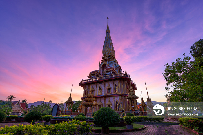 The most important of buddhist temples of Phuket is Wat Chalong or formally Wat Chaiyathararam in Phuket, Thailand.