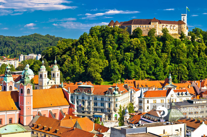 City of Ljubljana panoramic view