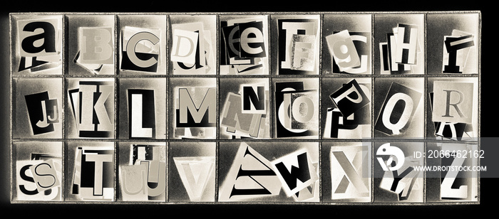 paper letters in a box Solarized