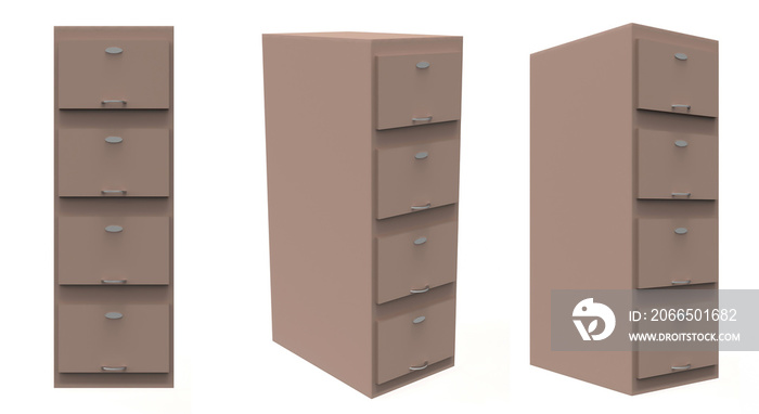 file cabinet 3d illustration