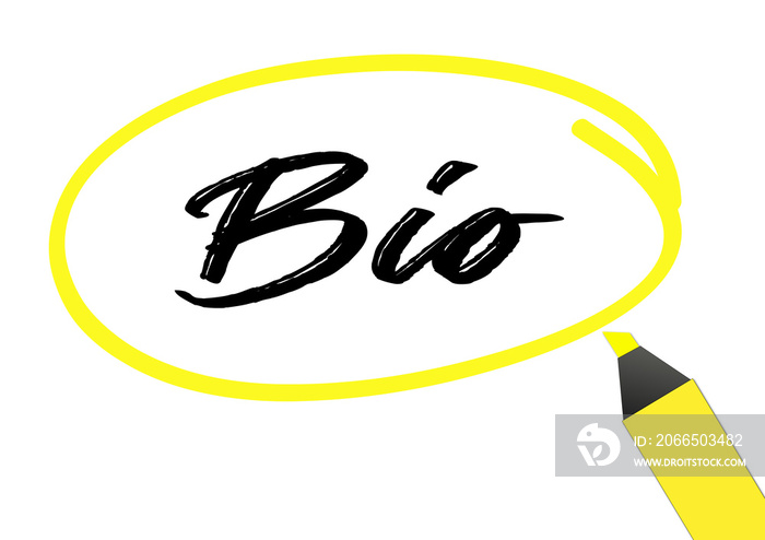 bio entouré jaune