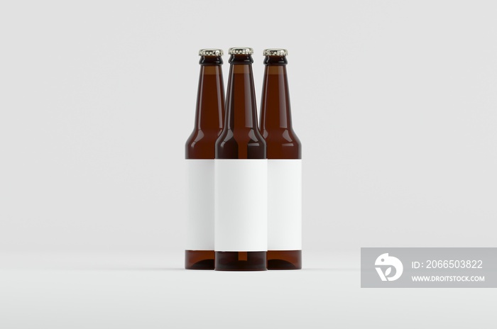 啤酒瓶实物模型3D插图