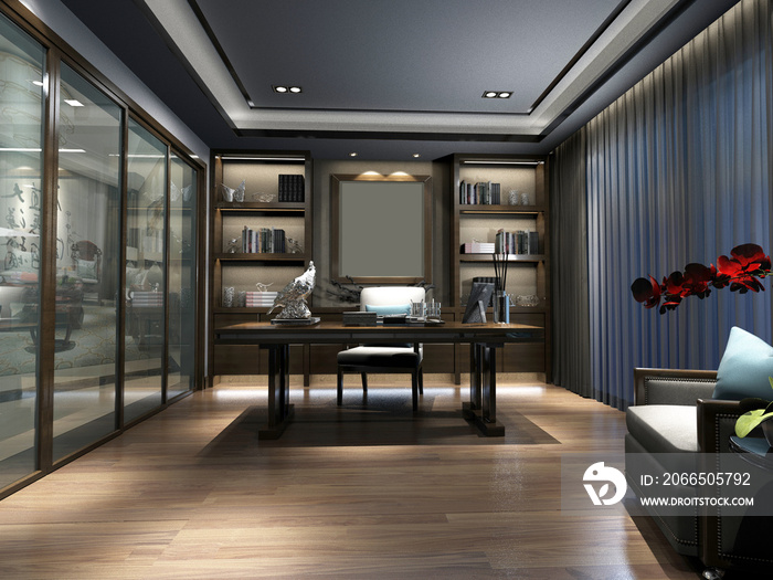 3d render of luxury working space