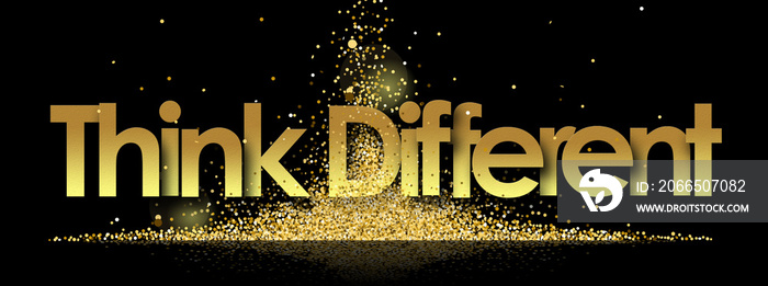 Think Different in golden stars background