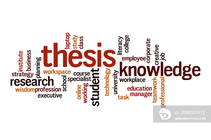 Thesis word cloud concept