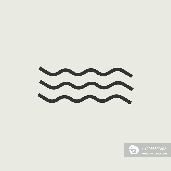 Waves vector icon illustration sign