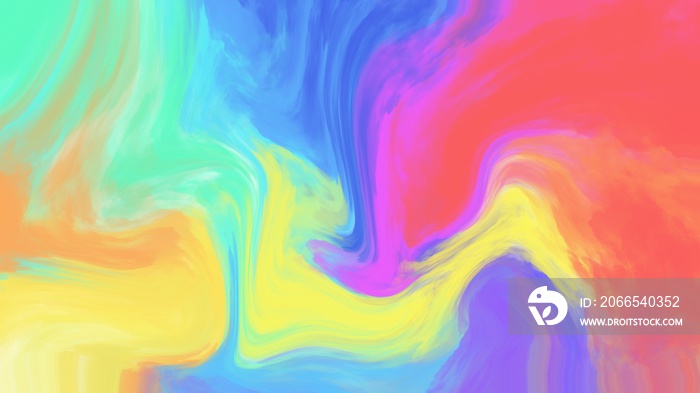 彩色绘图纸纹理液体形状，彩色流动背景，插图壁纸