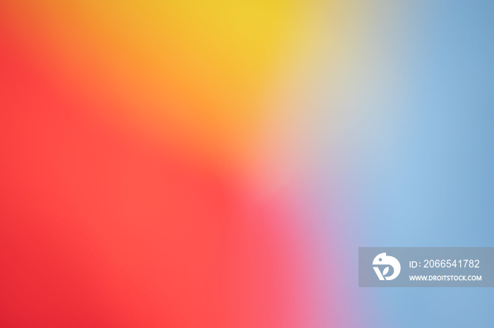 Abstract background, smooth creamy image of red, yellow and blue tones