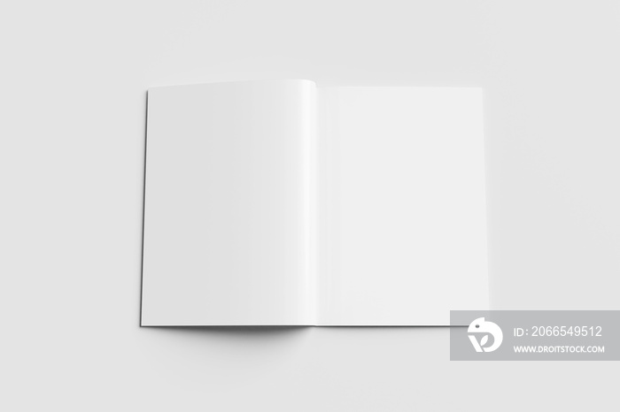 blank white paper magazine mockup